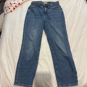 Madewell Women's Straight Leg Blue Jeans